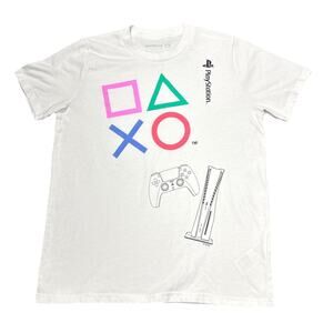 Abercrombie Kids White Short Sleeve Shirt PlayStation 5 Size 17/18 Youth PS5